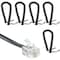 Newhouse Hardware 7 ft Uncoiled/1.33 ft Coiled Telephone Handset Cord, With RJ9 (4P4C) Connectors, Black, 5PK HSC7-BK-05 - alternate 1